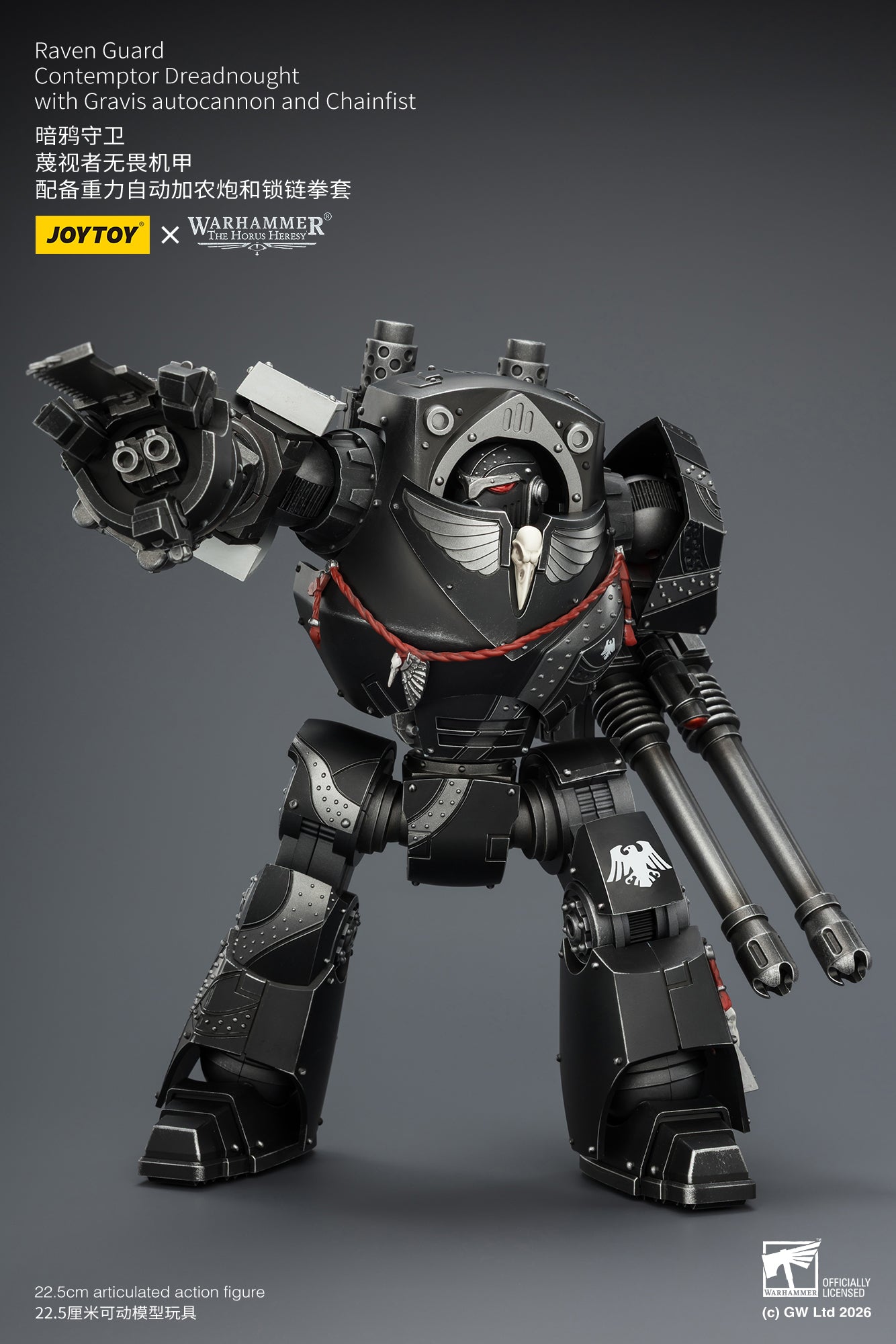 (Pre-Order) Warhammer The Horus Heresy Raven Guard Contemptor Dreadnought with Gravis autocannon and Chainfist