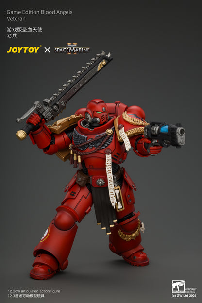 (Pre-Order) Warhammer 40k Game Edition Blood Angels Veteran with Bolt Rifle, Chainsword and Bolt Pistol and Plasma Pistol
