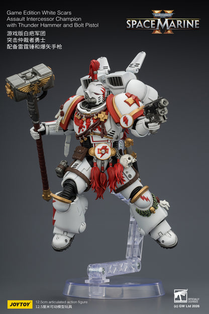 (Pre-Order) Warhammer 40k Game Edition White Scars Assault Intercessor Champion with Thunder Hammer and Bolt Pistol