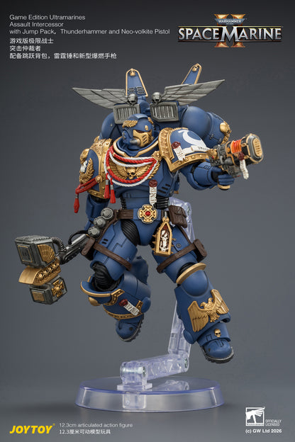 (Pre-Order) Warhammer 40k Game Edition Ultramarines Assault Intercessor  with Jump Pack, Thunderhammer and Neo-volkite Pistol