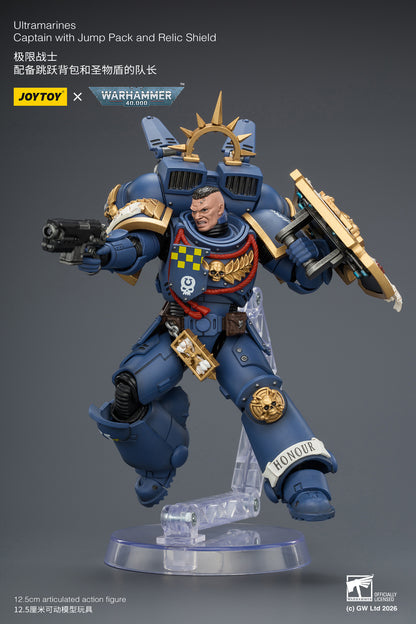 (Pre-Order) Warhammer 40k Ultramarines Captain with Jump Pack and Relic Shield