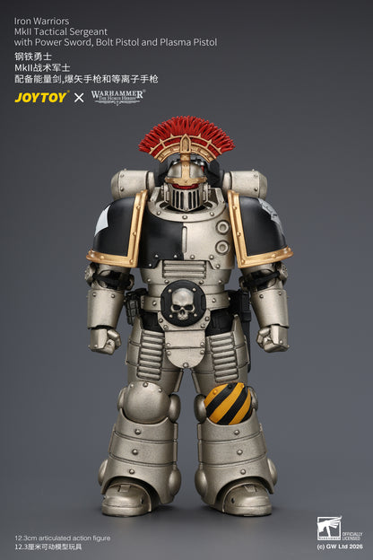 (Pre-Order) Warhammer The Horus Heresy Iron Warriors Mkll Tactical Sergeant with Power Sword, Bolt Pistol and Plasma Pistol