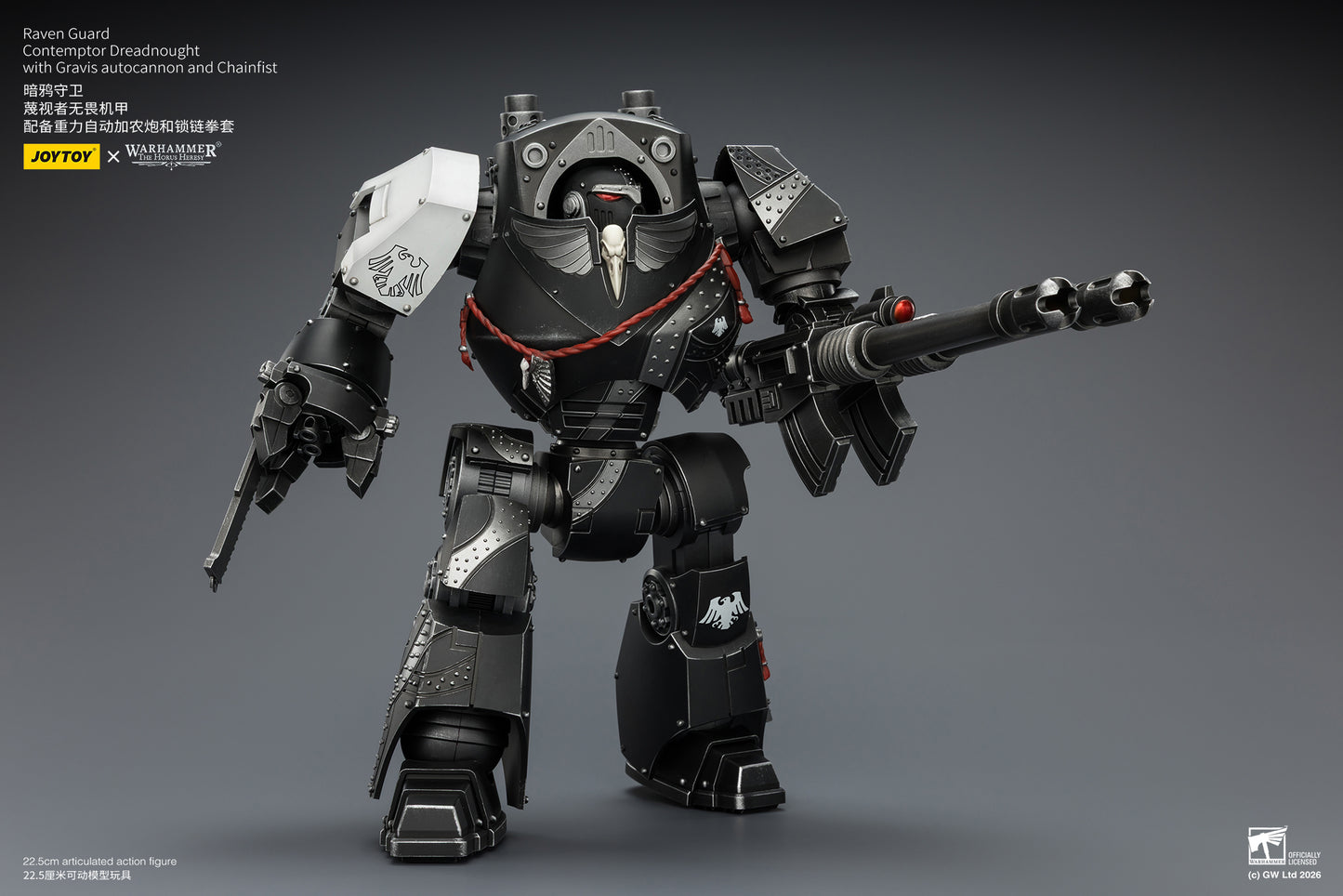 (Pre-Order) Warhammer The Horus Heresy Raven Guard Contemptor Dreadnought with Gravis autocannon and Chainfist
