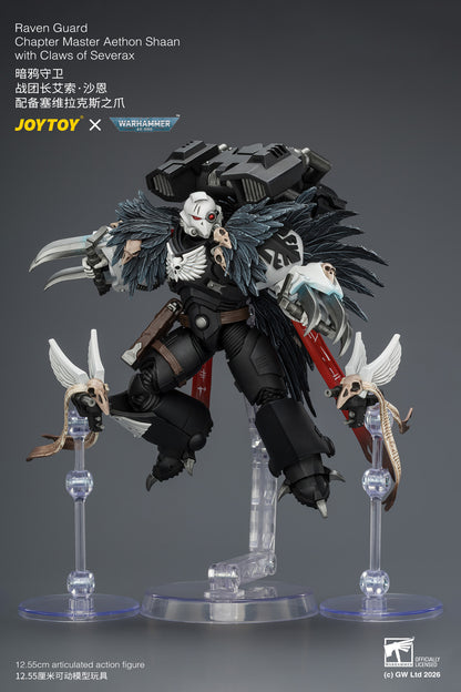 (Pre-Order) Warhammer 40k Raven Guard Chapter Master Aethon Shaan with Claws of Severax and Heavy Bolt Pistol