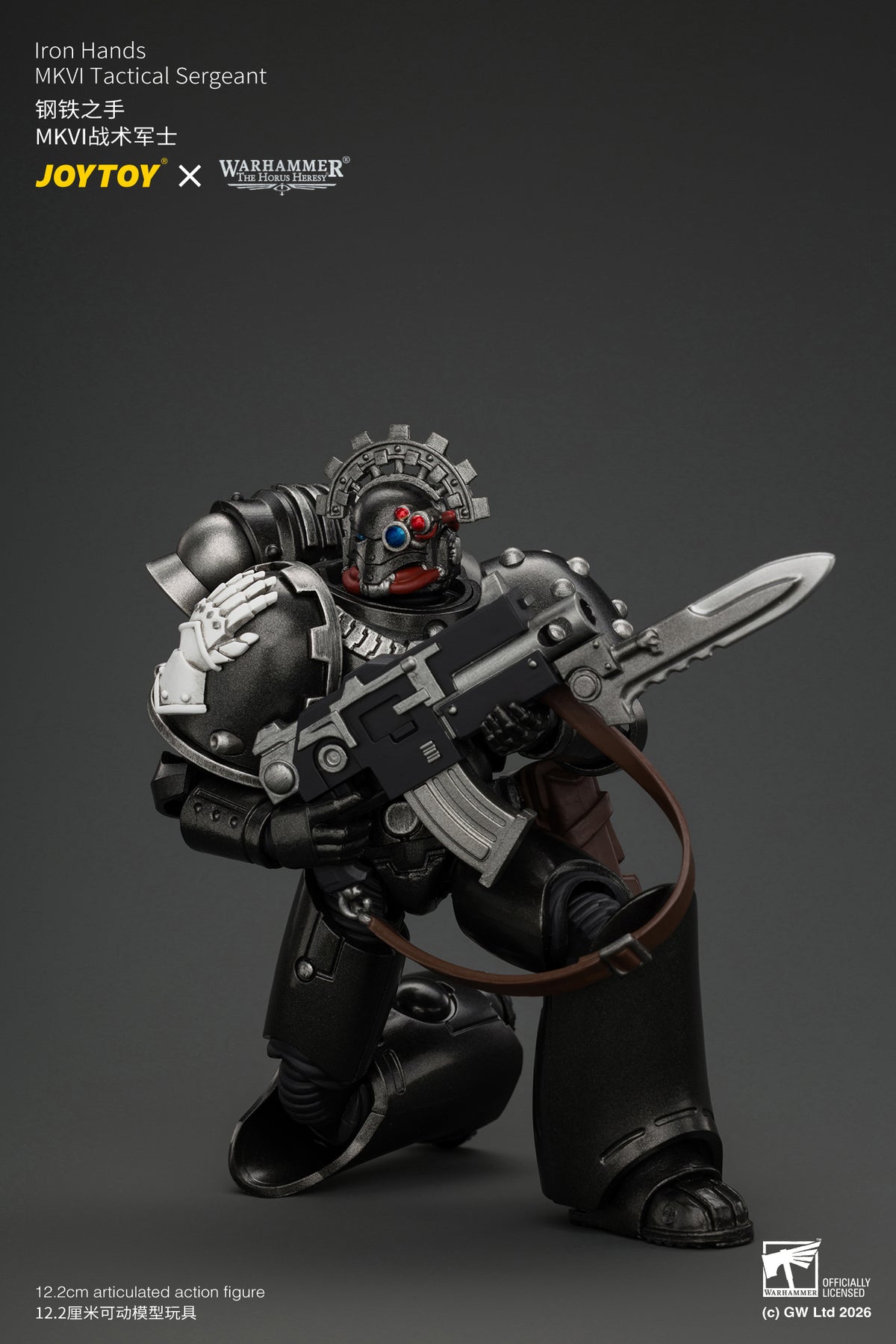(Pre-Order) Warhammer The Horus Heresy Iron Hands MkVI Tactical Sergeant with Bolter, Plasma Pistol & Power sword