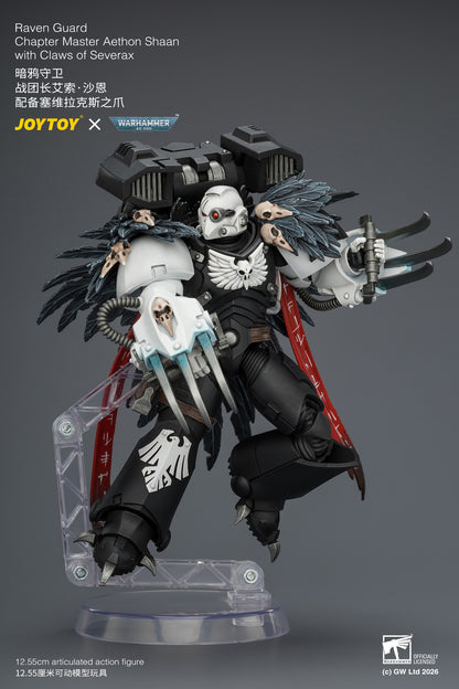 (Pre-Order) Warhammer 40k Raven Guard Chapter Master Aethon Shaan with Claws of Severax and Heavy Bolt Pistol