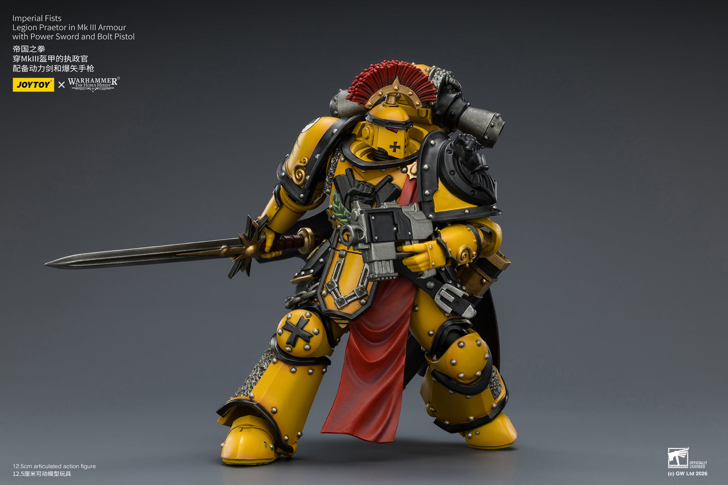 (Pre-Order) Warhammer The Horus Heresy Imperial Fists Legion Praetor in Mk III Armour with Power Sword and Bolt Pistol