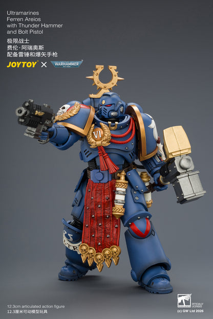 (Pre-Order) Warhammer 40k Ultramarines Ferren Areios with Thunder Hammer and Bolt Pistol