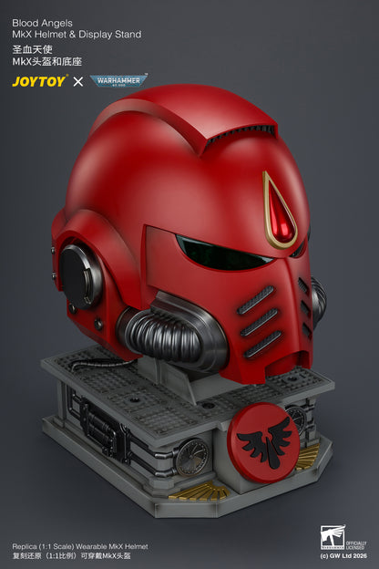 (Pre-Order) Warhammer 40k Blood Angels MkX Helmet & Display Stand