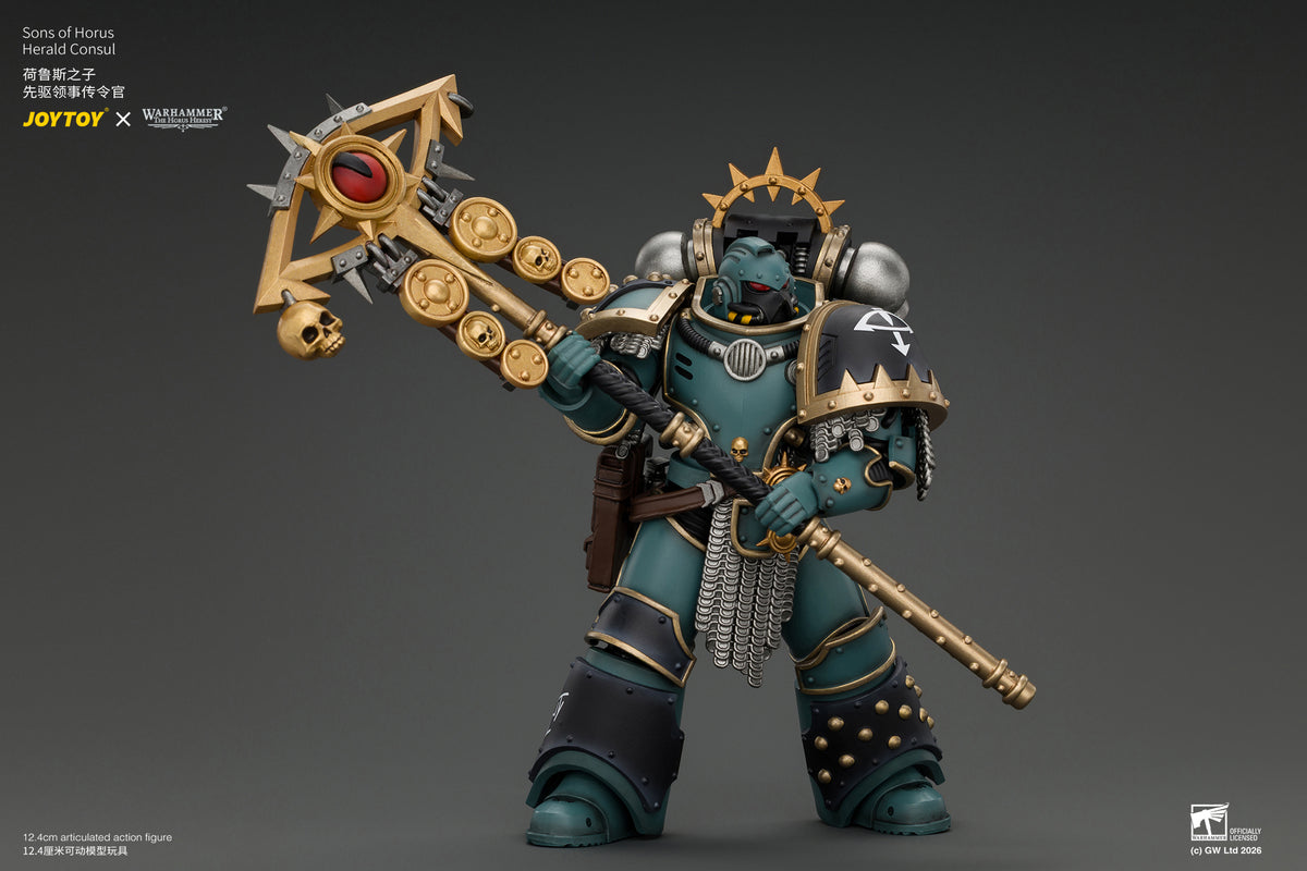 (Pre-Order) Warhammer The Horus Heresy Sons of Horus Herald Consul with Icon of Allegiance, Bolt Pistol and Power Weapon
