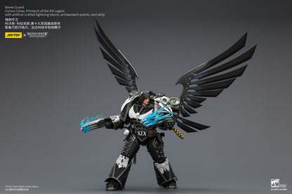 (Pre-Order) Warhammer The Horus Heresy Raven Guard Corvus Corax, Primarch of the XIX Legion with artificer-crafted lightning talons, archaeotech pistols, and whip