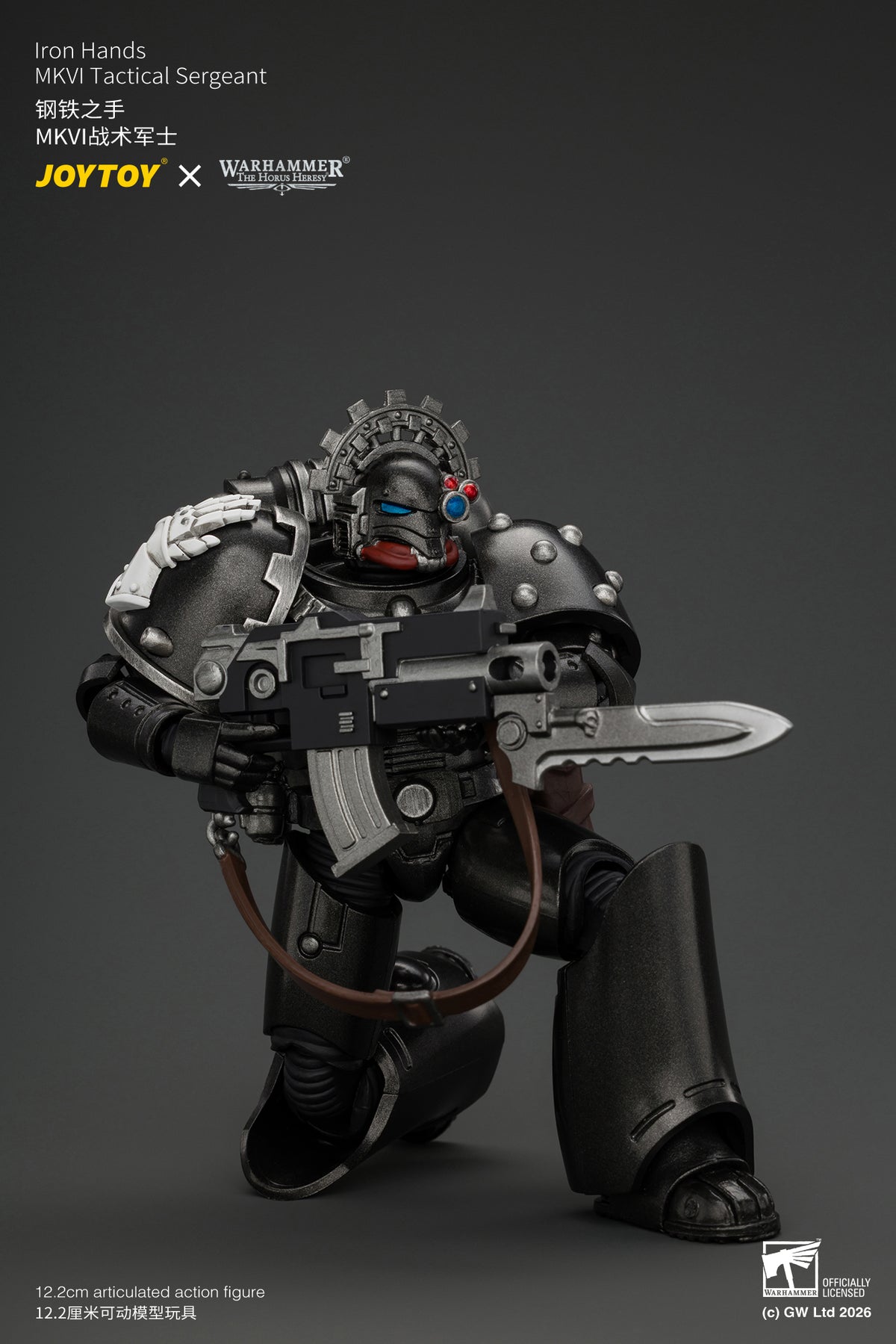 (Pre-Order) Warhammer The Horus Heresy Iron Hands MkVI Tactical Sergeant with Bolter, Plasma Pistol & Power sword