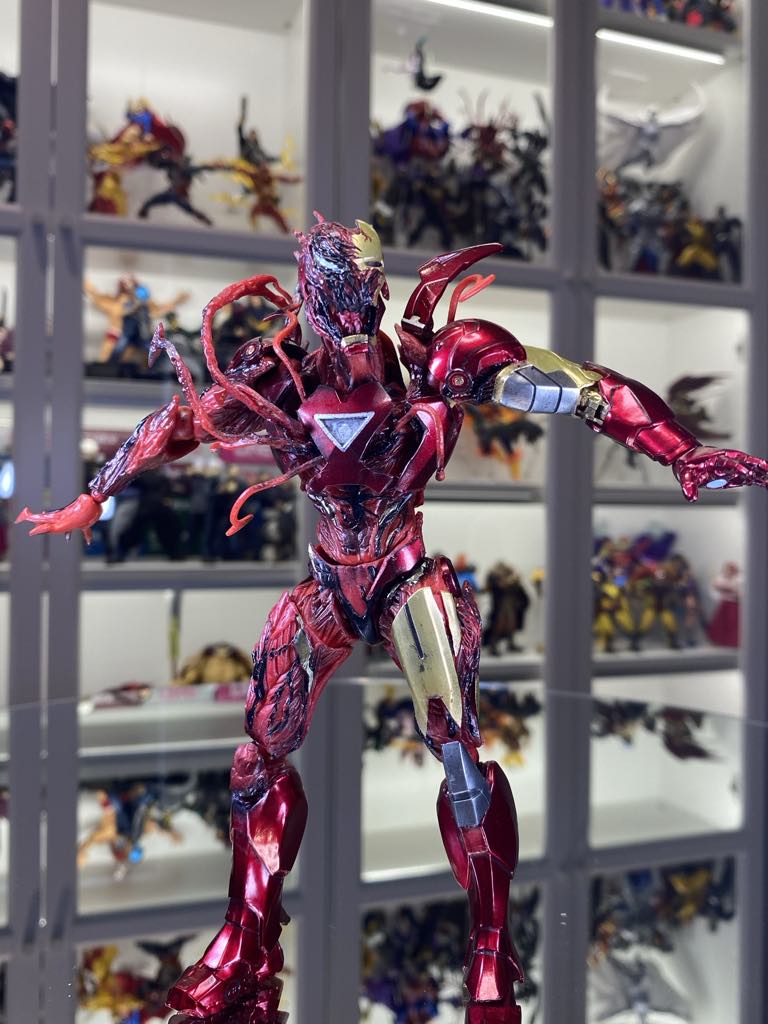 Customs Revoltech Amazing Yamaguchi Carnage + Iron man action Figure