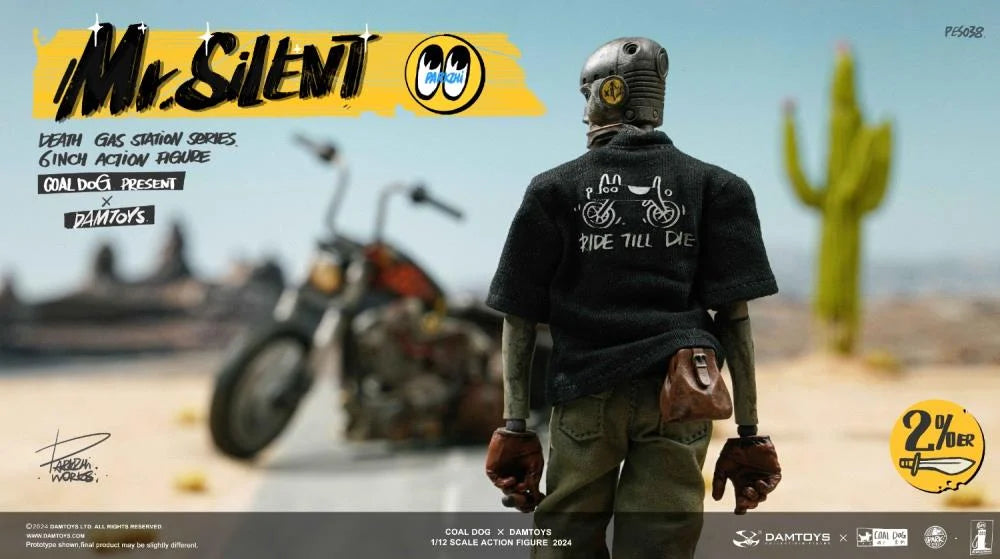 (Pre-Order) Death Gas Station Mr. Silent (Deluxe Edition) 1/12 Scale Action Figure with Motorcycle