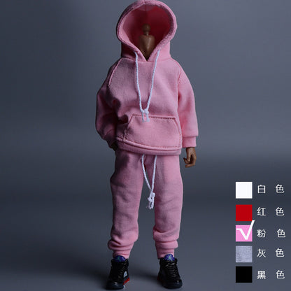 Hoodies and Pants Pure Colour for 1/12 6 inch figure