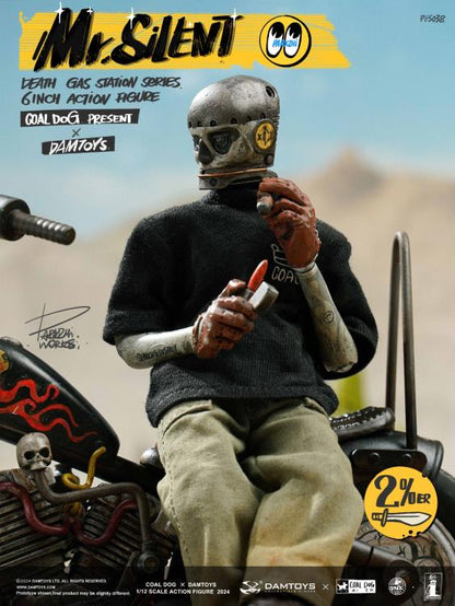 (Pre-Order) Death Gas Station Mr. Silent (Deluxe Edition) 1/12 Scale Action Figure with Motorcycle