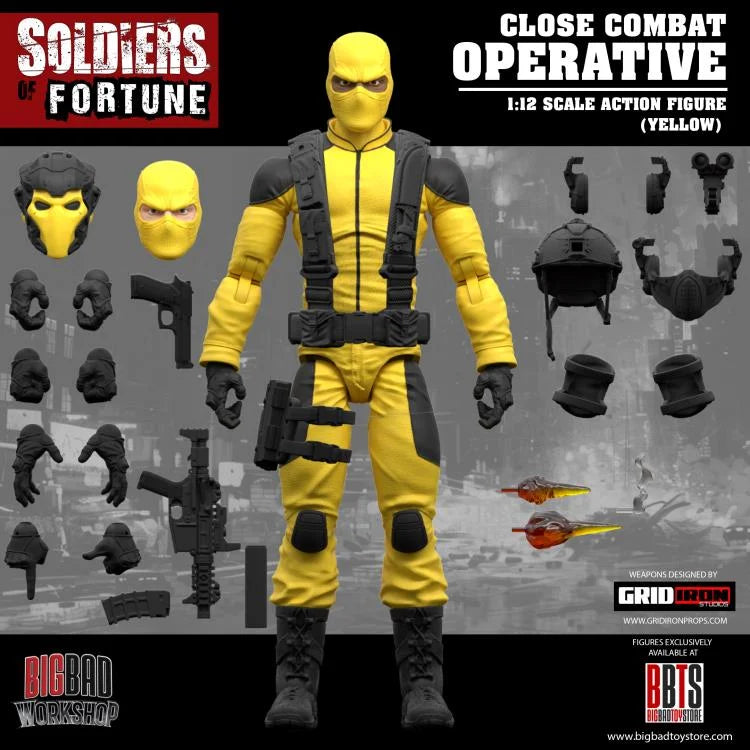 (Pre-Order) Soldiers of Fortune Close Combat Operative (Yellow) 1/12 Scale Action Figure