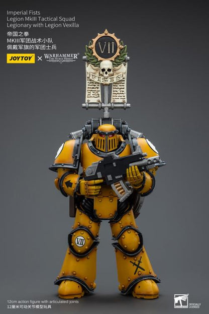 Warhammer 40K Imperial Fists Legion MkIII Tactical Squad Legionary with Legion Vexilla (In Stock)