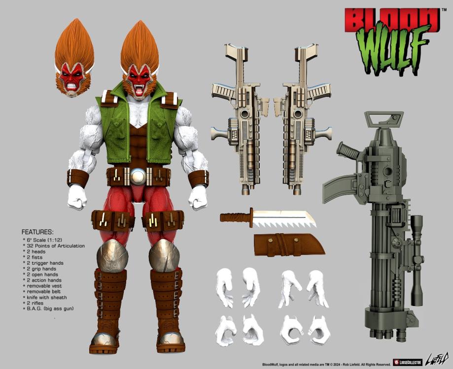 (Pre-Order) Rob Liefeld's Bloodwulf 1/12 Scale Action Figure