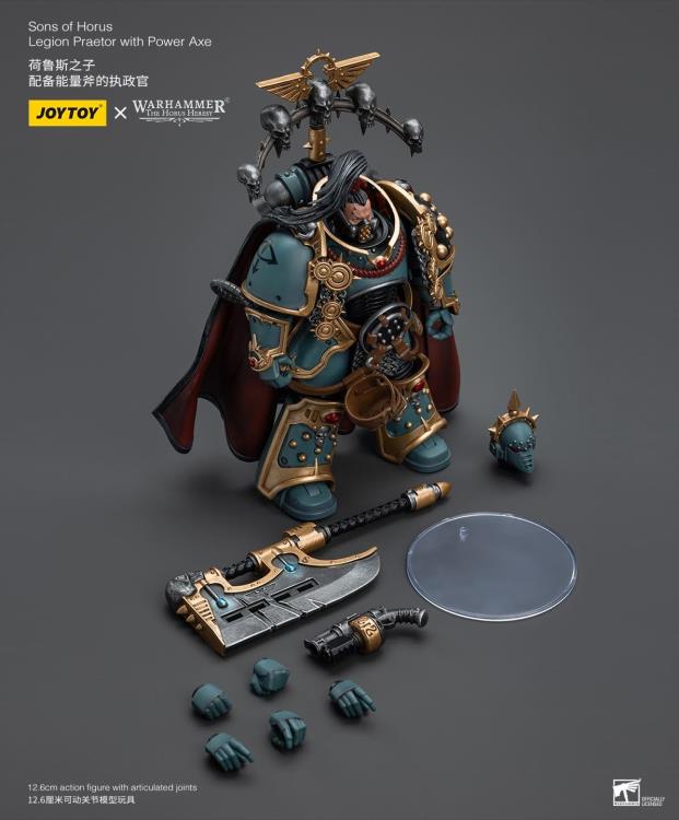 Warhammer 40k Sons of Horus Legion Praetor with Power Axe 1/18 Scale Action Figure (In Stock)