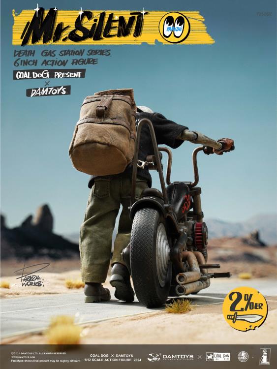 (Pre-Order) Death Gas Station Mr. Silent (Deluxe Edition) 1/12 Scale Action Figure with Motorcycle