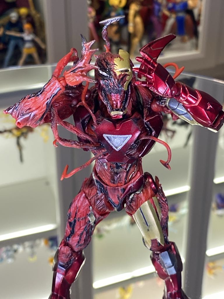 Customs Revoltech Amazing Yamaguchi Carnage + Iron man action Figure