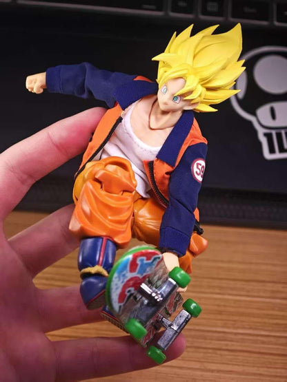 Custom 1/12 Clothing Accessories For SHF Goku Orange Jacket + White Shirt