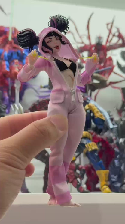Custom 1/12 Action Figure Street Fighters Juri Han for Romankey Female Body