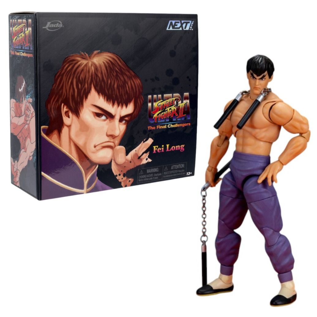 Jada Street Fighter II Fei Long (Player 2) Deluxe 6 Inch Figure