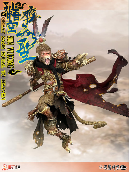 (Pre-Order) Fury Toys 1/12 Demon Force Journey to the West The Monkey King Sun Wukong Action Figure - Version B Battle Damaged Set