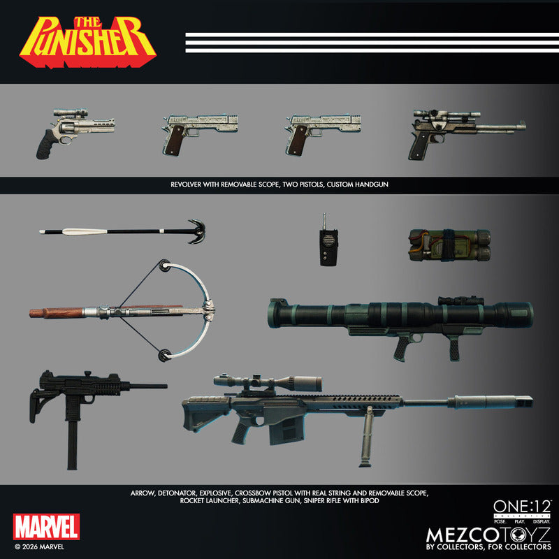 (Pre-Order) Mezco Toyz One:12 Collective Marvel The Punisher