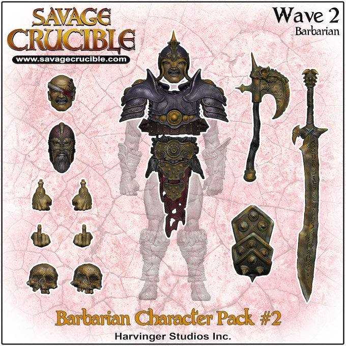 (Pre-Order) Harvinger Studios Savage Crucible Wave 2 Barbarian Character Pack #2