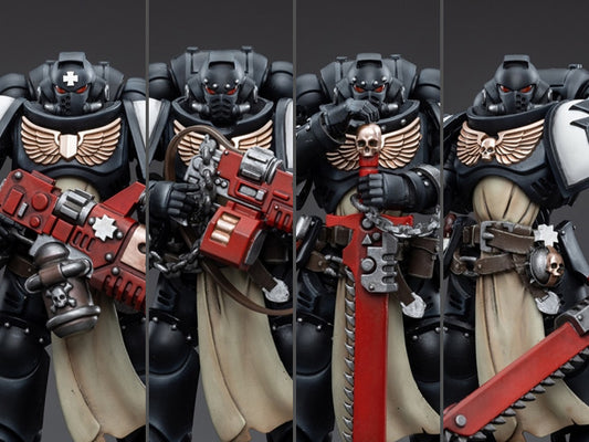 Warhammer 40K Black Templars Primaris Crusader Squad 1/18 Scale Figure Set (In Stock)