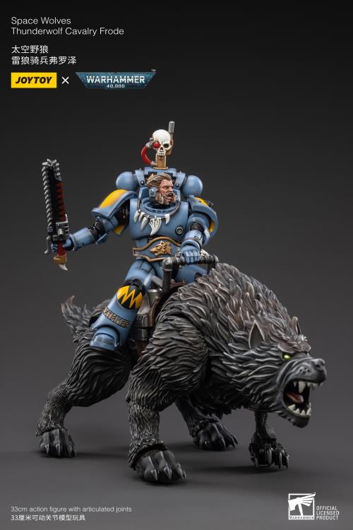 Warhammer 40K Space Wolves Thunderwolf Cavalry Frode 1/18 Scale Figure (In Stock)